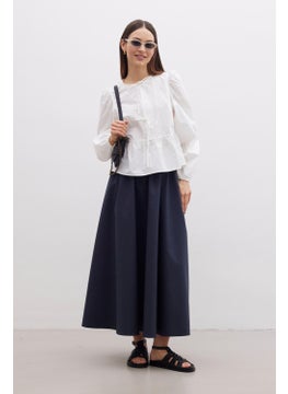 Manuka Tied Premium Blouse Ecru  - Image 1