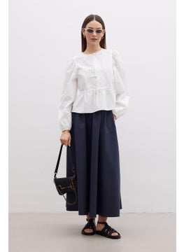 Manuka Tied Premium Blouse Ecru  - Image 3