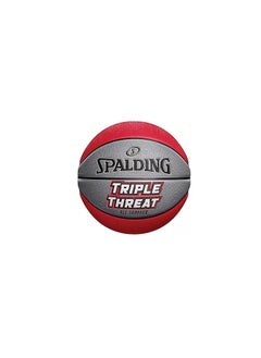 SPALDING Spalding Triple Threat Rubber Basketball - Official Size 7 | Durable Indoor & Outdoor Play | Superior Grip & Control | High-Quality Rubber for Long-Lasting Performance 