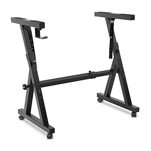 حامل لوحة مفاتيح بيلا الإلكترونية الثقيلة Z القابل للتعديل مع عجلات قفل PKST485