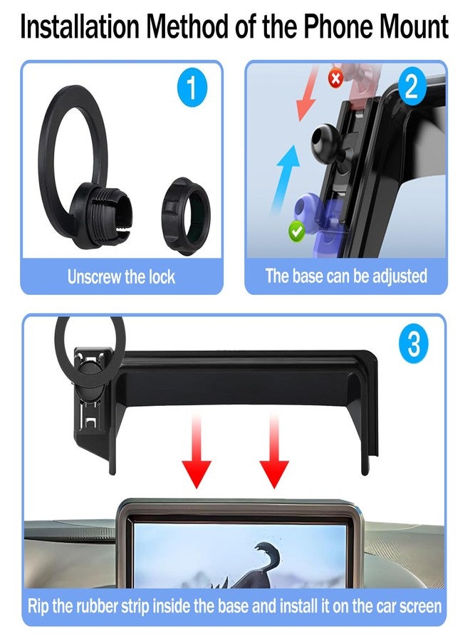 Hesanzol Car Phone Holder for Ford Bronco Sport 2021-2024 8-Inch Touchscreen, Cell Phone Mount Compatible with MagSafe - Image 5