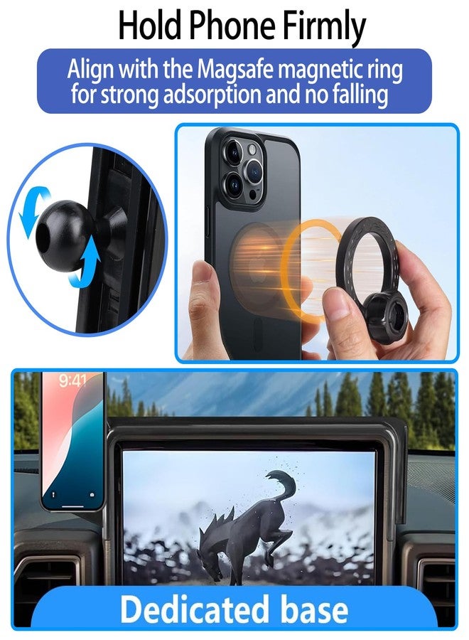 Hesanzol Car Phone Holder for Ford Bronco Sport 2021-2024 8-Inch Touchscreen, Cell Phone Mount Compatible with MagSafe - Image 4