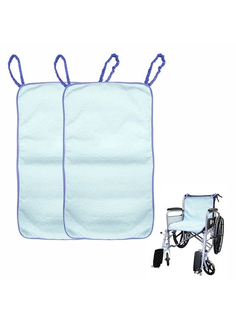 Wheelchair Highly Absorbent Incontinence Pad for Elderly Waterproof Pads, 4-Layer Soft Washable and Reusable Seat Pad with Two Loop Handles, 18.9"X33.9" (Pack of 2 Count)