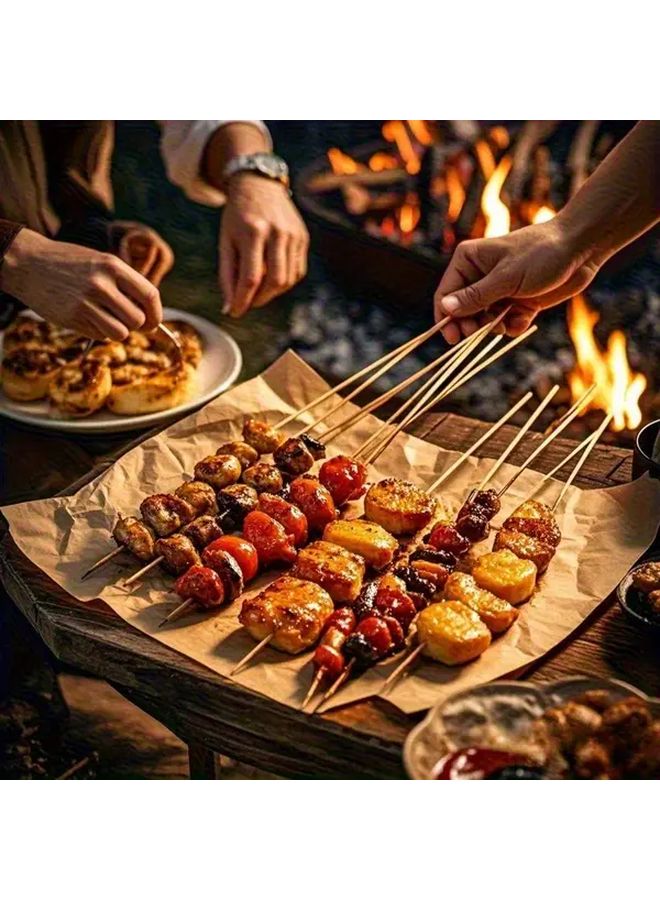 50 Pcs 8x10 Inch Reusable Non-Stick Baking Paper Brown Oil Resistant Heat Resistant For Air Fryer Steamer Oven BBQ Cooking Kitchen Baking Sheets Parchment Paper - Image 1