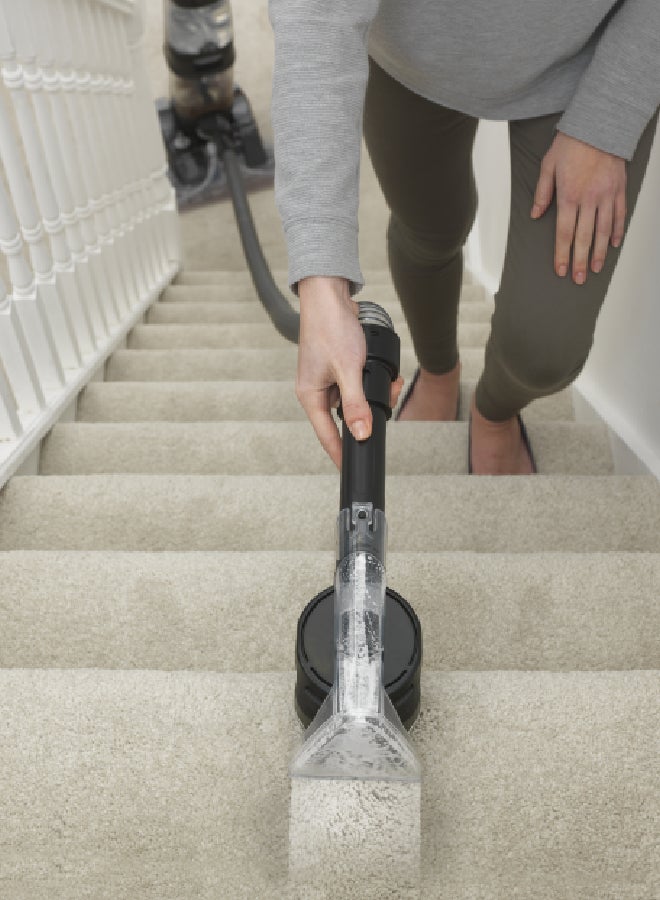 HOOVER Platinum Power Max Carpet Washer & Hard Floor Cleaner, 360° Counter-Rotating XL Aqua Spin Brush and Spins Scub Technology, For Home, Office, Majlis and More - 3.5 L 1200 W CWKTH012 Black - Image 3