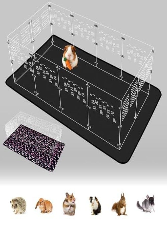 LWYMX Acrylic Guinea Pig Cage,48" Lx24 Wx16 H,with Waterproof Mat,Heighten,Also for Rabbits, Button Quails, Hedgehogs, Ferrets and Other Small Animals. - Image 1