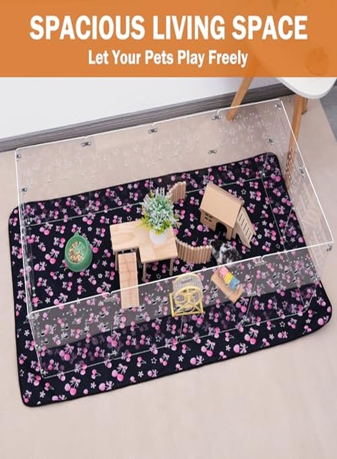 LWYMX Acrylic Guinea Pig Cage,48" Lx24 Wx16 H,with Waterproof Mat,Heighten,Also for Rabbits, Button Quails, Hedgehogs, Ferrets and Other Small Animals. - Image 4