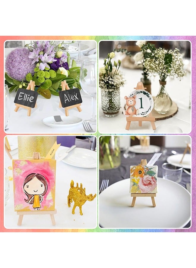 12 Pieces Mini Wooden Easel, Desktop Small Easel, Wooden Photo Frame Tripod, Digital Oil Painting Display Mini Easel, Advertising Display Stand - Image 4