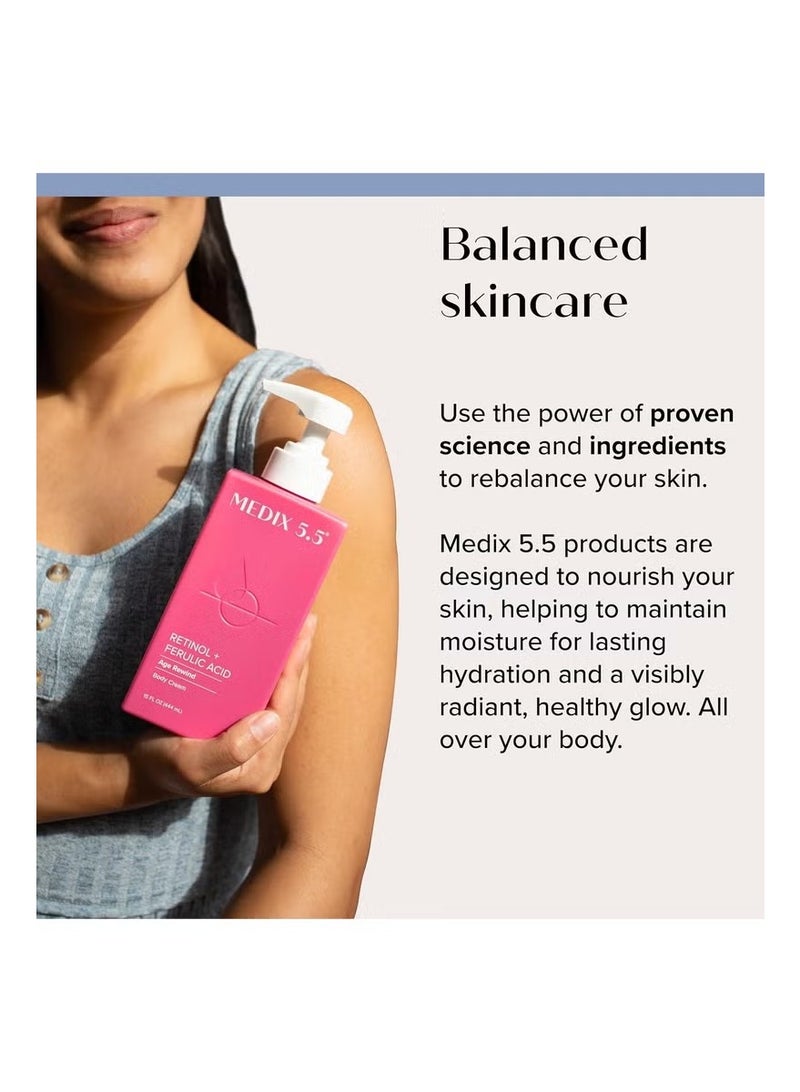Medix 5.5 Retinol Body Lotion Firming Moisturizer | Crepey Skincare Treatment | Retinol Body Cream | Anti Aging Firming Cream For Women Targets Look Of Crepe Skin, Wrinkles, & Sagging Skin, 15 Fl Oz - Image 3