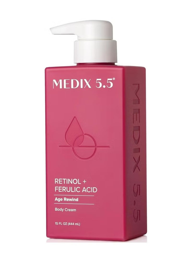 Medix 5.5 Retinol Body Lotion Firming Moisturizer | Crepey Skincare Treatment | Retinol Body Cream | Anti Aging Firming Cream For Women Targets Look Of Crepe Skin, Wrinkles, & Sagging Skin, 15 Fl Oz - Image 1