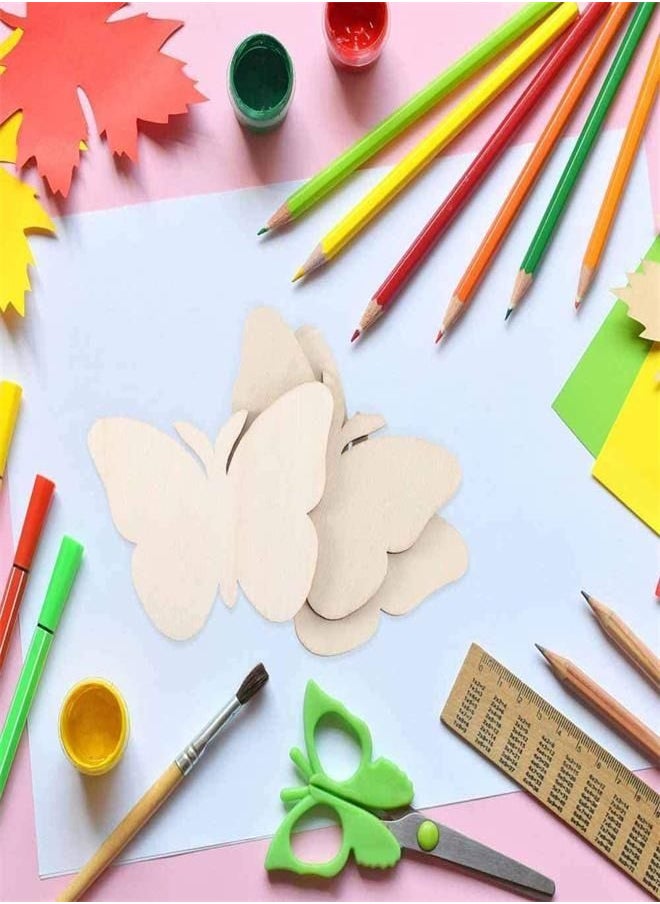 Generic - 28 Piece Butterfly Craft Set, Butterflies Wooden Craft Set, Butterflies for Painting with Watercolour Pen, Gemstone Stickers, Wooden Craft Sets for Children, Girls, DIY Painting Decoration - Image 1