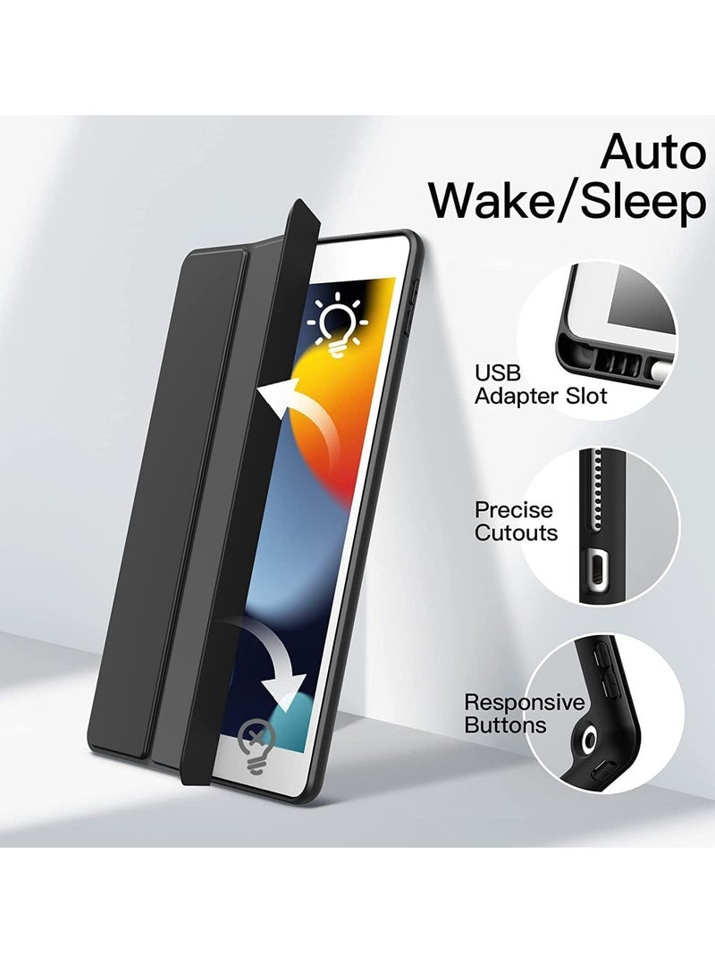 JAJEEK Case for iPad 10.2-Inch (9th/8th/7th Generation, 2021/2020/2019) with Pencil Holder, Clear Transparent Back Shell, Slim Stand, Shockproof Tablet Cover - Premium Protection & Style - Image 5