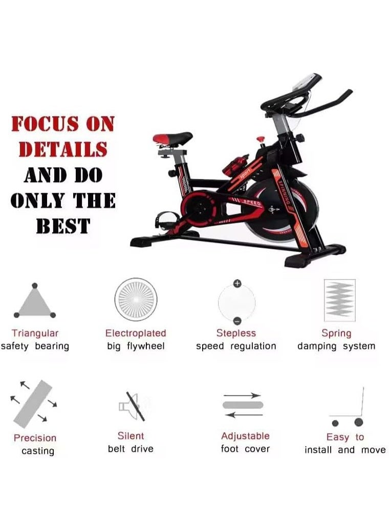 SportQ Exercise Bike for Fitness & Cardio & Strength Training with Adjustable Height & Water Bottle Holder, Exercise Bike for Home Workout, Cardio & Strength Training - Image 5
