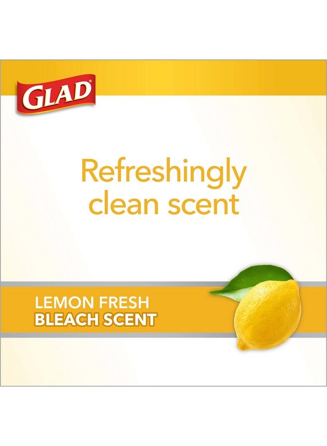 Glad Medium Drawstring Trash Bags with Clorox, 8 Gal, Lemon Fresh Bleach, 80 Ct (Package May Vary)