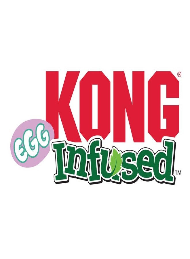 كونج لعبة بيضة كونغ المحشوة بالنعناع البري - لعبة متأرجحة ومتدحرجة محشوة بالنعناع البري للعب ممتع | متينة للعب الفردي أو الجماعي - Image 5