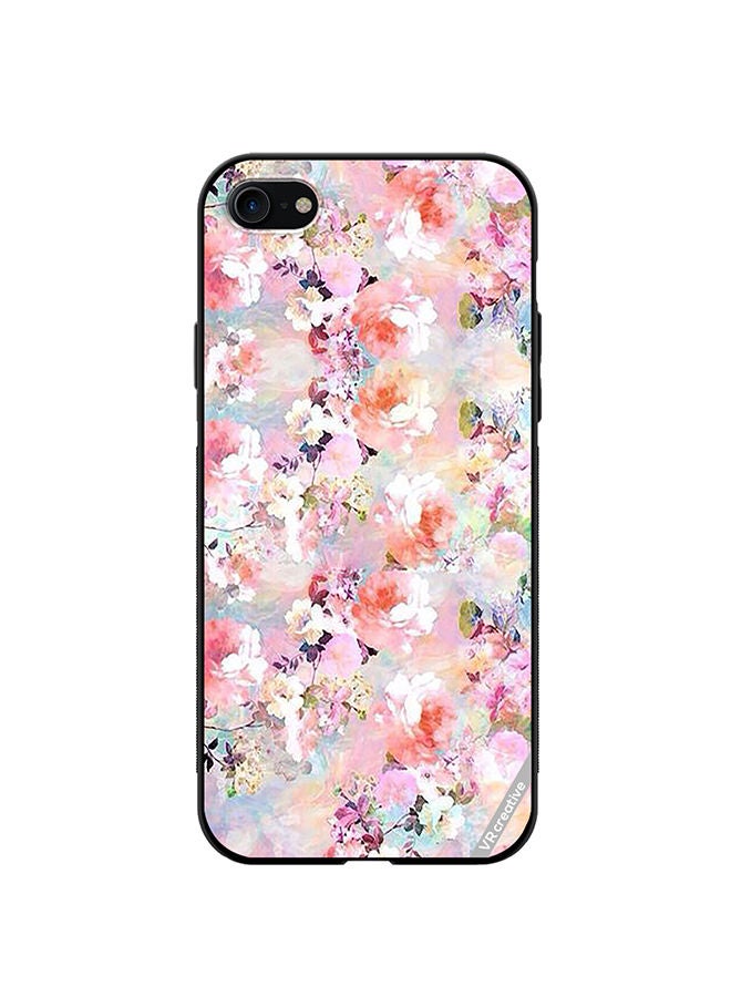 VR CREATIVE Protective Case Cover For Apple iPhone SE (2022) Flower Design Multicolour - Image 1