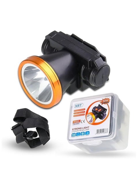 Emergency Headlamp, 30W LED Headlights, 150m Range, High Tech, Waterproof, for Outdoor Running, Camping, Fishing