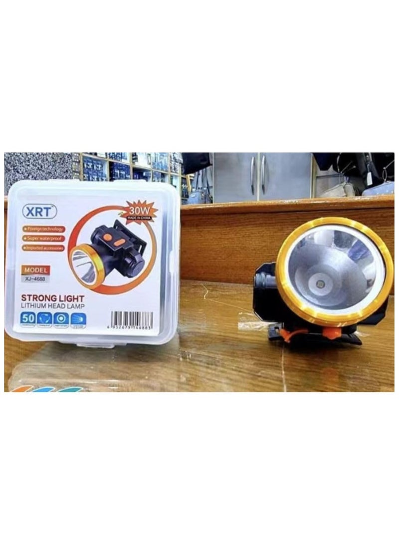 Emergency Headlamp, 30W LED Headlights, 150m Range, High Tech, Waterproof, for Outdoor Running, Camping, Fishing