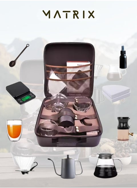 Luxury V60 Set 10 Piece Coffee Drip Set With Tool Case
