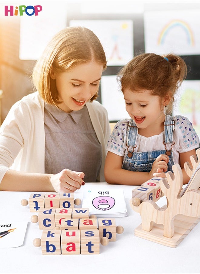 HIPOP Alphabet Letter Word Spelling Game, Early Learning Toy Kit For Toddlers, Spinning Alphabet Learning Toy, Matching Letter Game for Kids, Early Educational Toys for Toddlers Boys and Girls Aged 3+  - Image 5