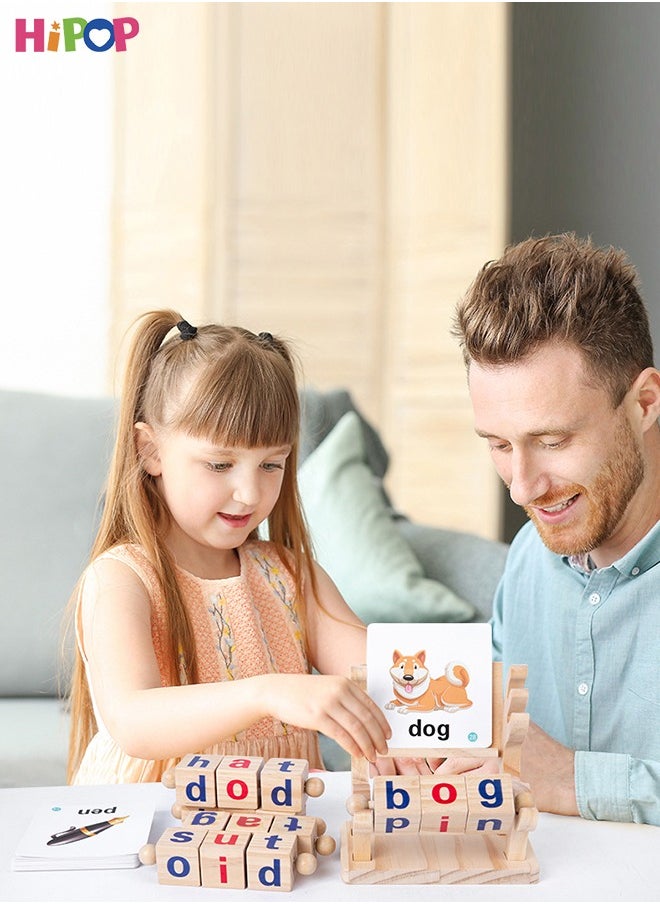 HIPOP Alphabet Letter Word Spelling Game, Early Learning Toy Kit For Toddlers, Spinning Alphabet Learning Toy, Matching Letter Game for Kids, Early Educational Toys for Toddlers Boys and Girls Aged 3+  - Image 4