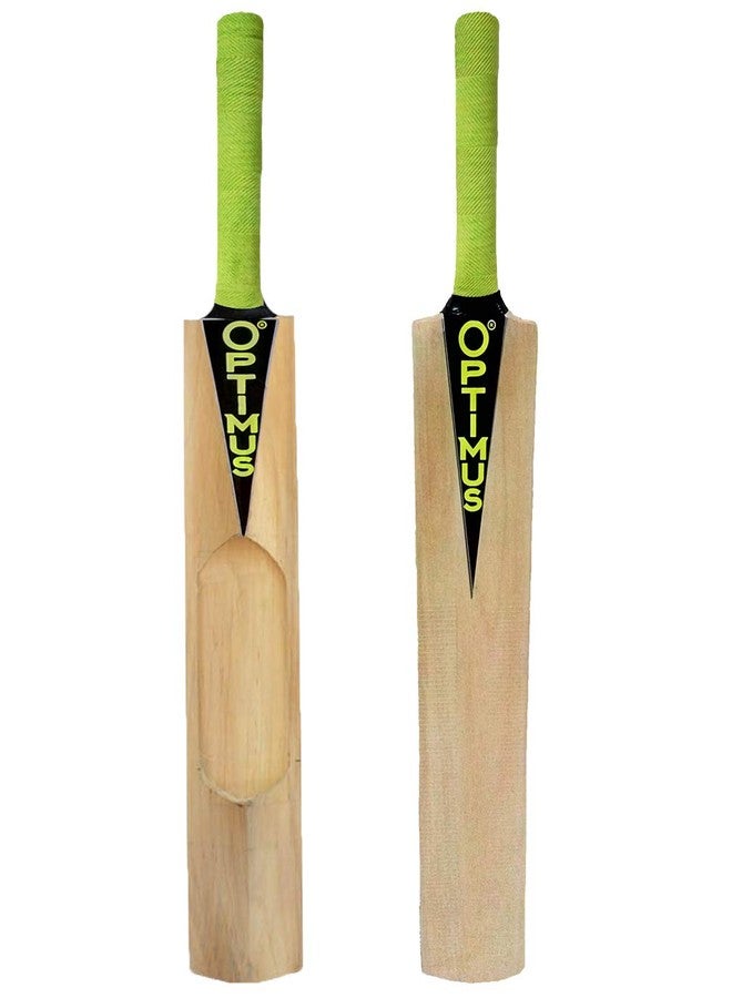 أوبتيموس مضرب كريكيت أوبتيموس® سكوب مصنوع من خشب الصفصاف من ولاية هيماشال براديش (حجم كامل مع غطاء تترون للعب بكرات التنس/المطاط الناعمة والصلبة) - لا يُستخدم مع كرات الجلد - Image 1