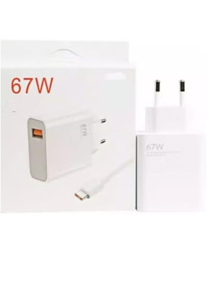 Gravity NEW 67W EU Fast Charge Power Adapter & 6A Type-C Cable for Redmi, Mi 11 Ultra, Note 9/10/11 PRO20 – Fast Charging with USB-C Wire - Image 2