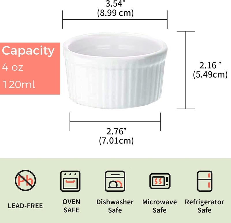 Luvan 4 قطع سخانات زبدة، سخانات زبدة للمأكولات البحرية مع 20 شمعة صغيرة، مجموعة سخانات زبدة خزفية للشوكولاتة أو الجبنة، فوندو - آمنة في غسالة الصحون، آمنة في الميكروويف، آمنة في الفرن - Image 2