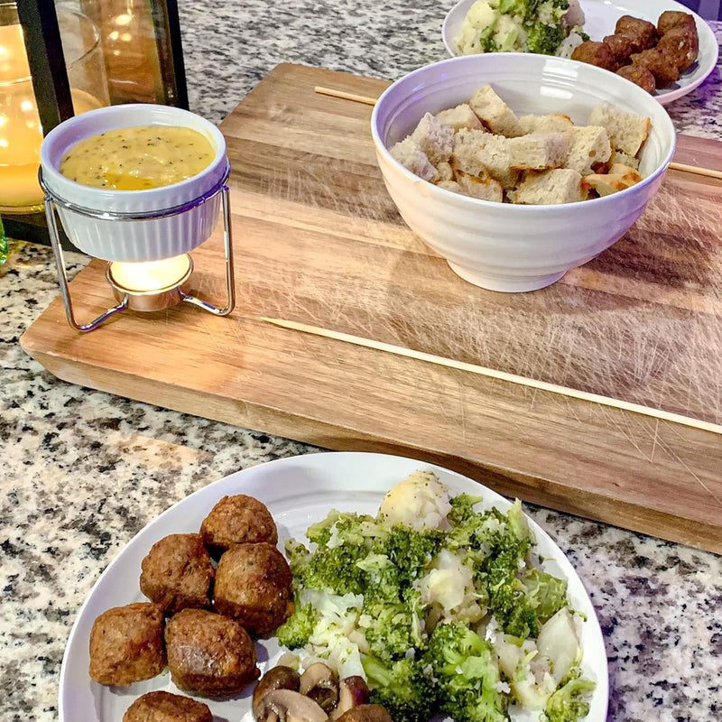 Luvan 4 قطع سخانات زبدة، سخانات زبدة للمأكولات البحرية مع 20 شمعة صغيرة، مجموعة سخانات زبدة خزفية للشوكولاتة أو الجبنة، فوندو - آمنة في غسالة الصحون، آمنة في الميكروويف، آمنة في الفرن - Image 4