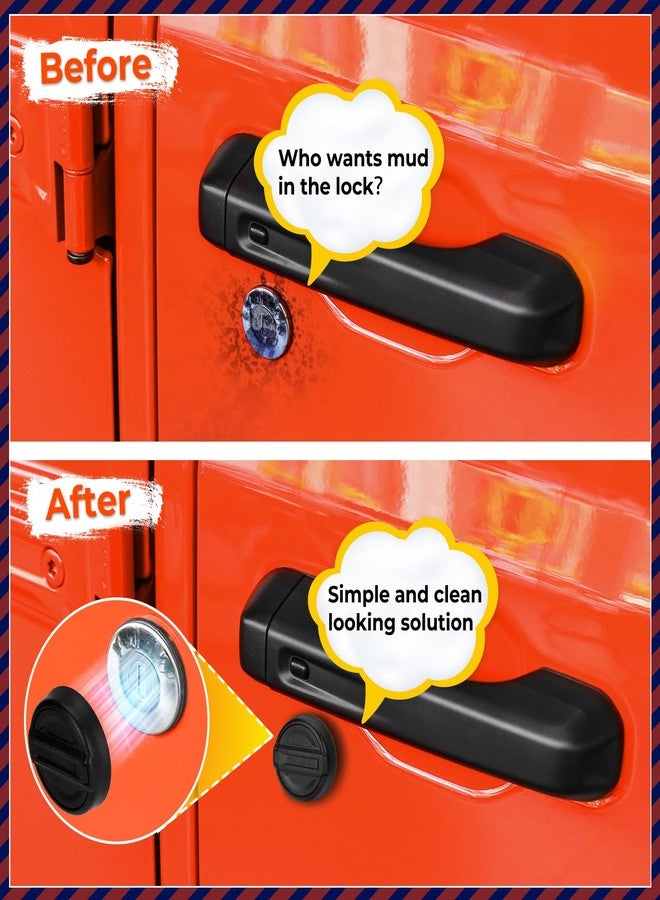 CALBEAU Keyhole Covers for 2007-2018 Jeep Wrangler JK Door, Strong Magnetic Keyhole Protection Accessories, Door Handle Decor for Jeep - Image 3