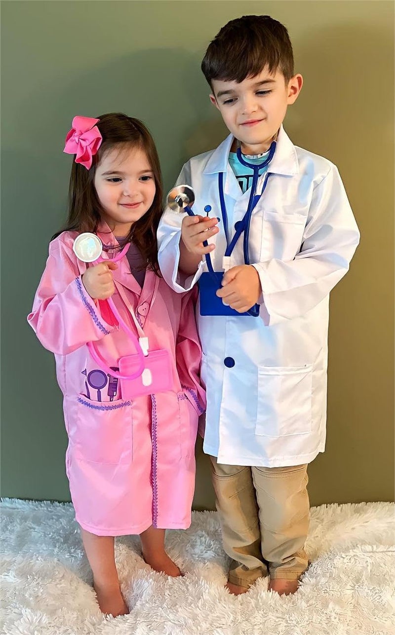 ANPHILE Kids Doctor Costume, Kids Doctor Coat Career Day Dress Up Costume for Toddler Girls Kids - Image 5