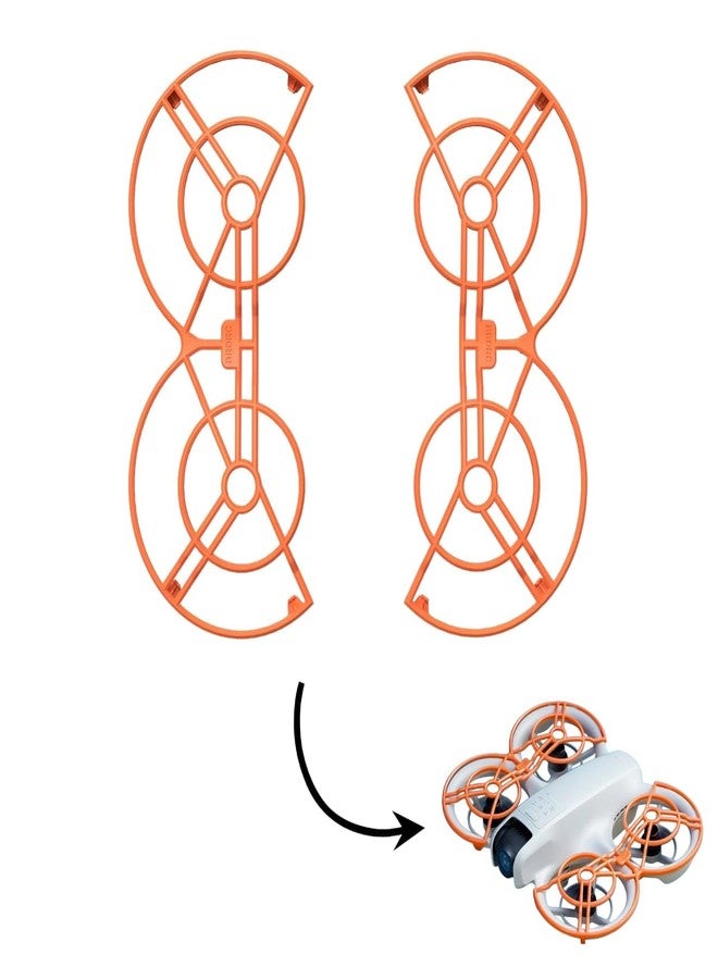 GetZget غطاء حماية المراوح GetZget® متوافق مع ملحقات حماية المراوح DJI Neo بزاوية 360 درجة (برتقالي) - Image 1