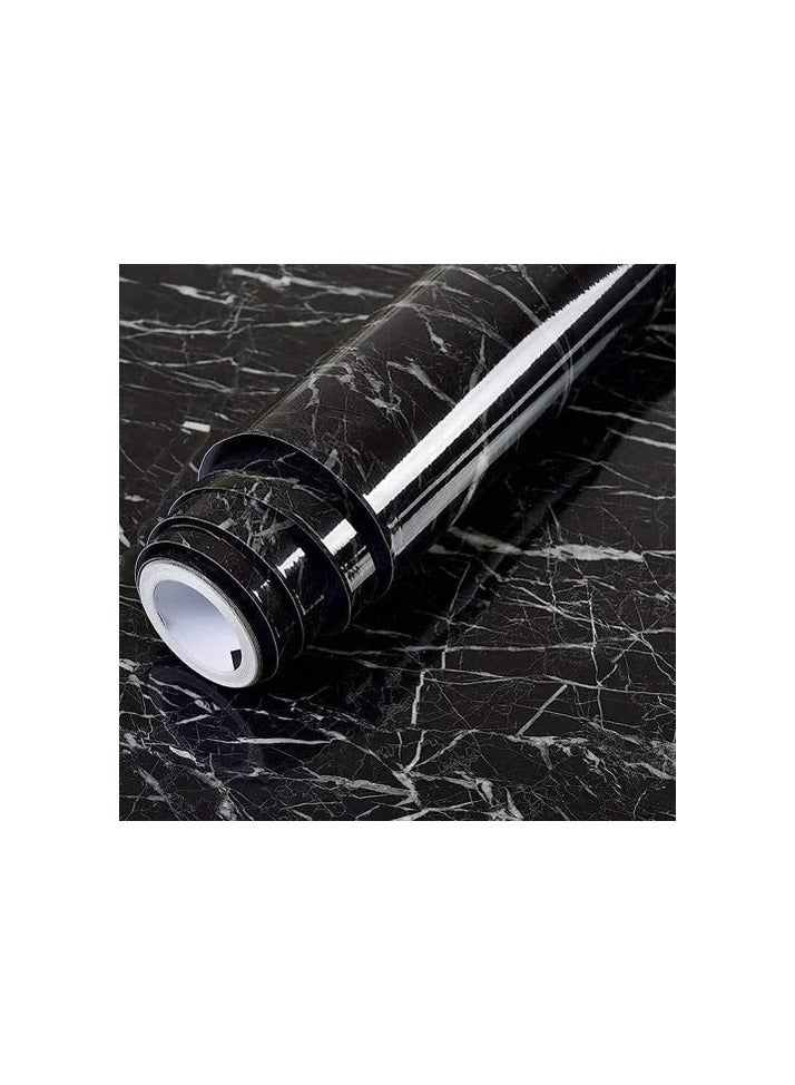 Adhesive Marble Roll - 5 Meter * 60 Cm For One Piece - Black - Image 1