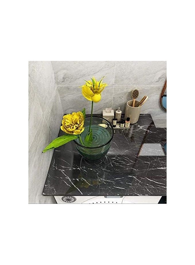 Adhesive Marble Roll - 5 Meter * 60 Cm For One Piece - Black - Image 2