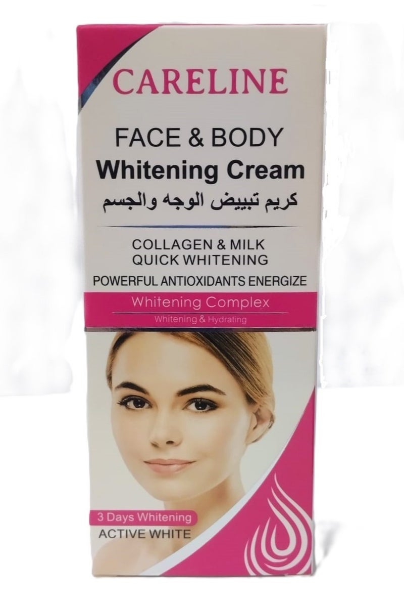 Careline Whitening Face & Body Cream With Collagen And Milk 120ml