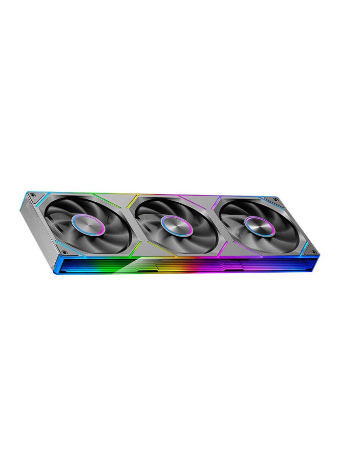 Play Jia Wanjia Xinglian 360 Interlocking Building Blocks Fan, Black, 12cm, Infinite Mirror, Synchronized Pwm Speed Control, Case Fan, Argb, Desktop Computer, Quiet - Image 3