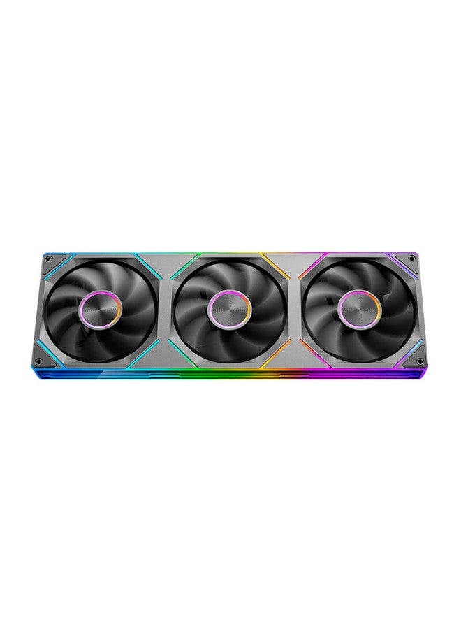 Play Jia Wanjia Xinglian 360 Interlocking Building Blocks Fan, Black, 12cm, Infinite Mirror, Synchronized Pwm Speed Control, Case Fan, Argb, Desktop Computer, Quiet - Image 2