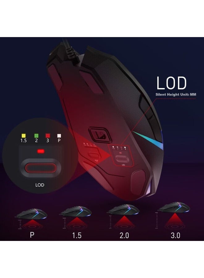 A4tech V8mmax Blood Hand Phantom Gaming Mouse Wired, Macro Programming Mechanical Laptop Desktop Computer Pubg Cf League Of Legends Large Hand Mouse, Black - Image 4