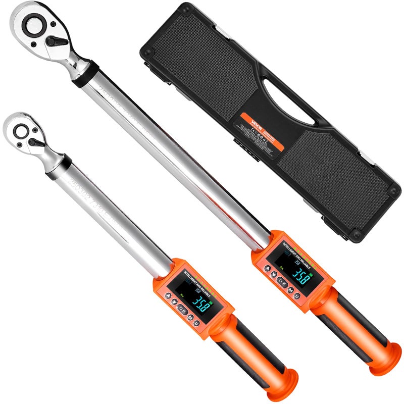 VEVOR Digital Torque Wrench 38 12 Inch Drive 04425FTLB060Nm016226FTLB0220Nm 2 Accuracy Electronic Torque Wrench with Preset ModeVibrationBuzzerLED Notification5Units of Measure - Image 2
