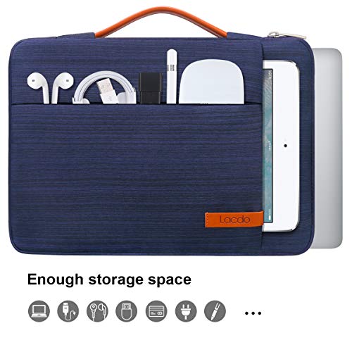 Lacdo 360° Protective Chromebook Case 11 Inch Laptop Sleeve for 11 Inch Acer HP Dell Samsung ASUS Chromebook Spin 311, 13 Inch Microsoft Surface Pro 11th Copilot+PC/10/9/8/X Computer Bag, Blue - Image 2