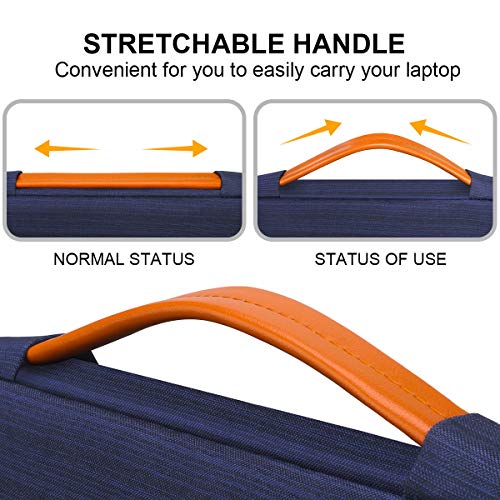 Lacdo 360° Protective Chromebook Case 11 Inch Laptop Sleeve for 11 Inch Acer HP Dell Samsung ASUS Chromebook Spin 311, 13 Inch Microsoft Surface Pro 11th Copilot+PC/10/9/8/X Computer Bag, Blue - Image 5