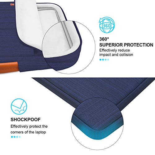 Lacdo 360° Protective Chromebook Case 11 Inch Laptop Sleeve for 11 Inch Acer HP Dell Samsung ASUS Chromebook Spin 311, 13 Inch Microsoft Surface Pro 11th Copilot+PC/10/9/8/X Computer Bag, Blue - Image 3