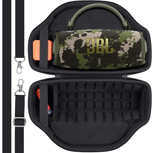 co2CREA Case for JBL Charge 6 Waterproof Portable Bluetooth Speaker, Hard Travel Bag with Detachable Shoulder Strap (Camouflage Case) - Image 2