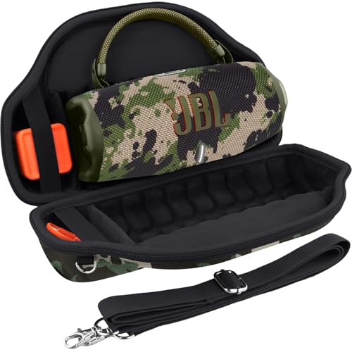 co2CREA Case for JBL Charge 6 Waterproof Portable Bluetooth Speaker, Hard Travel Bag with Detachable Shoulder Strap (Camouflage Case) - Image 1