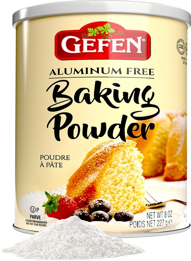 Gefen Baking Powder, 8oz Resealable Container, Gluten Free, Aluminum Free, Cornstarch Free - Image 1