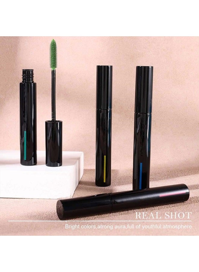 Kilshye Colorful Mascara Mascaras Thick Eyelash Wataerproof Eyelashes Thicker Long Lasting Eyes Makeup for Women and Girls Pack of 1 (B- Green) - Image 5