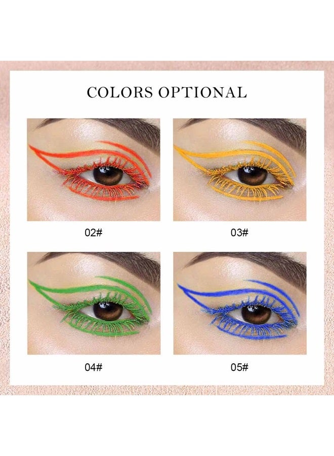 Kilshye Colorful Mascara Mascaras Thick Eyelash Wataerproof Eyelashes Thicker Long Lasting Eyes Makeup for Women and Girls Pack of 1 (B- Green) - Image 2