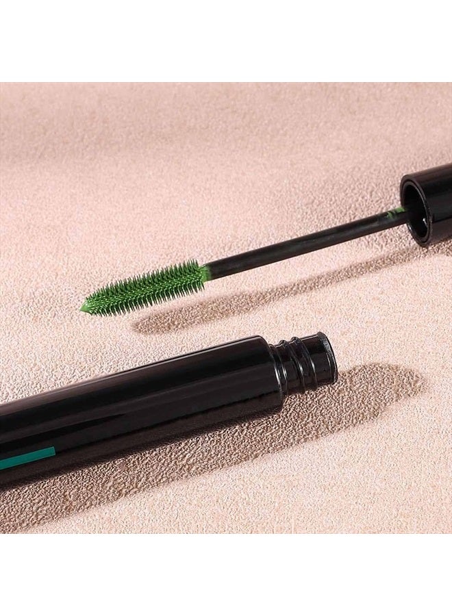 Kilshye Colorful Mascara Mascaras Thick Eyelash Wataerproof Eyelashes Thicker Long Lasting Eyes Makeup for Women and Girls Pack of 1 (B- Green) - Image 4
