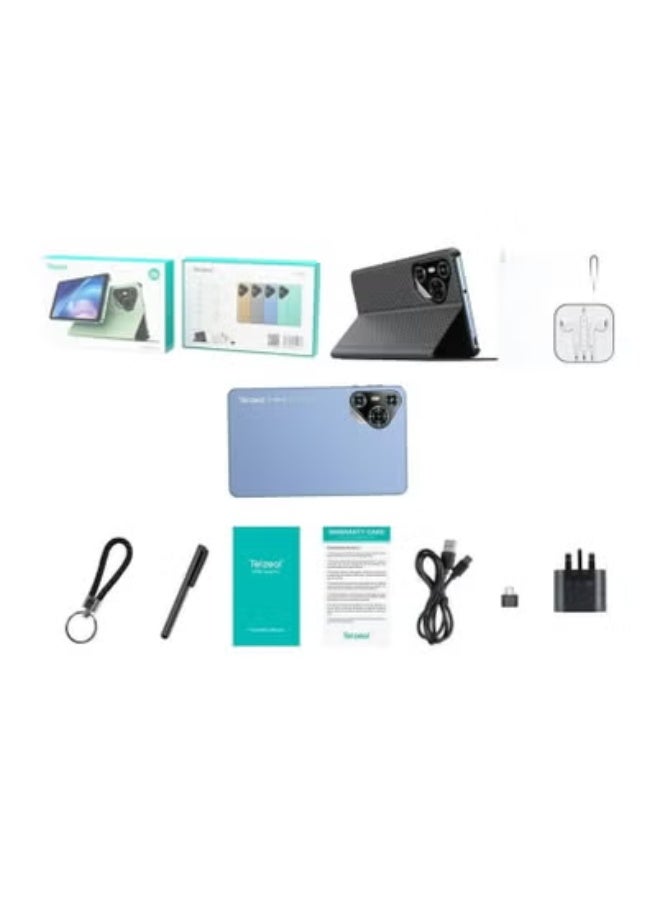Telzeal جهاز لوحي أندرويد P700 بشاشة HD مدمجة مقاس 7 بوصات، 6 جيجابايت RAM، 256 جيجابايت ROM، شريحتين SIM + دعم شبكة 5G، واي فاي وبلوتوث، معالج رباعي النواة - تصميم أزرق نحيف - بطارية 3000 مللي أمبير - كاميرتين - مثالي للأطفال والسفر والدراسة والقراءة والترفيه - Image 4