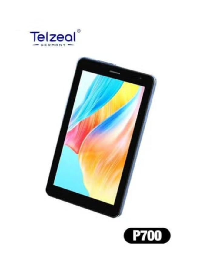 Telzeal جهاز لوحي أندرويد P700 بشاشة HD مدمجة مقاس 7 بوصات، 6 جيجابايت RAM، 256 جيجابايت ROM، شريحتين SIM + دعم شبكة 5G، واي فاي وبلوتوث، معالج رباعي النواة - تصميم أزرق نحيف - بطارية 3000 مللي أمبير - كاميرتين - مثالي للأطفال والسفر والدراسة والقراءة والترفيه - Image 5